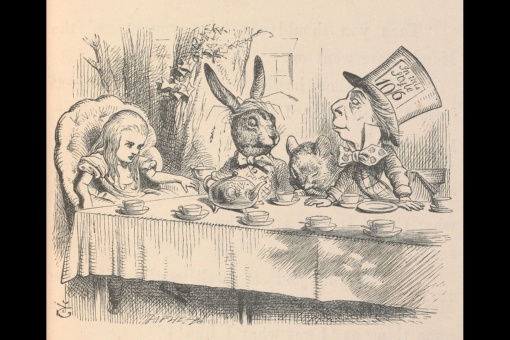 Alice at the Mad Hatter's Tea Party, illustration for Alice in Wonderland by John Tenniel, 1865