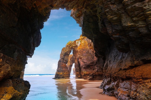 Las Catedrales beach in Ribadeo, Lugo