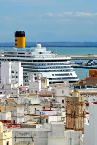 Cruise ship in Cadiz